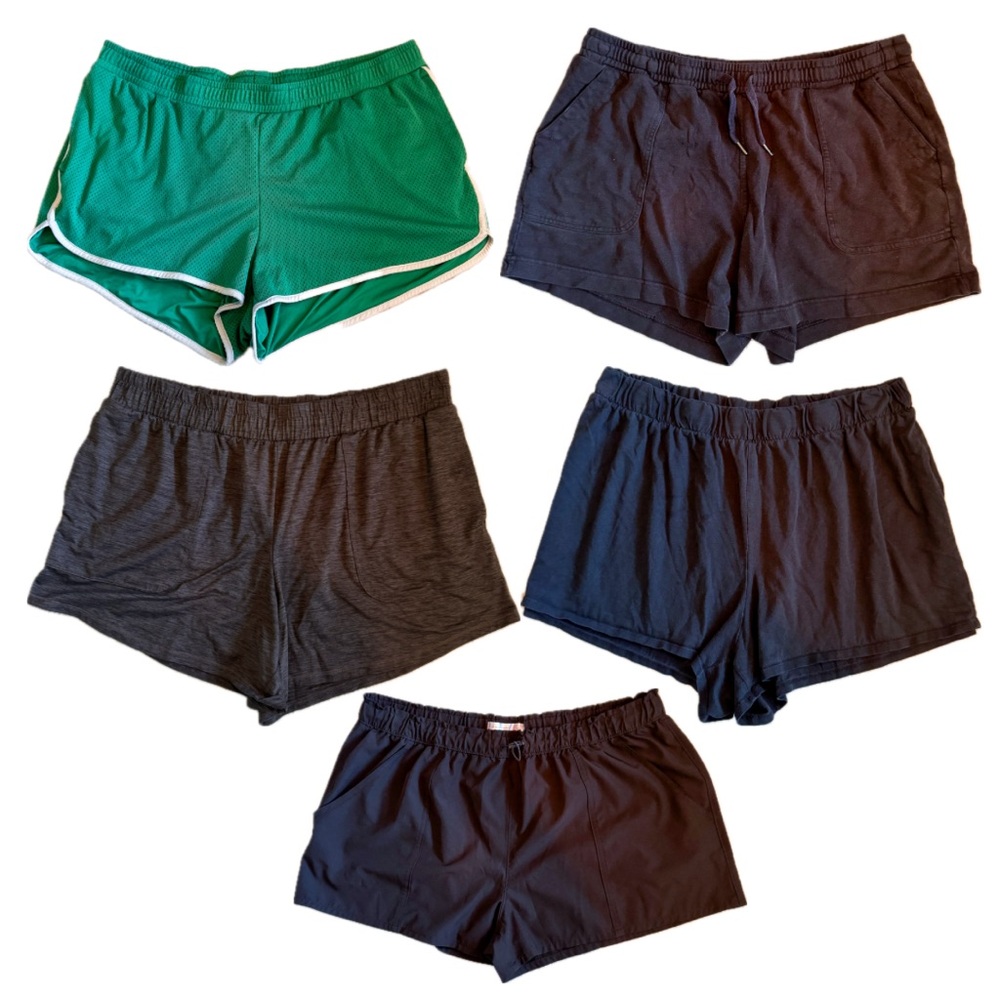 Women's Athletic Shorts Bundle!!! Black, Gray, Green Shorts Set!!